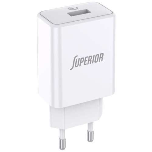  PUNJAČ BEZ KABLA SUPERIOR SU-P101 FAST 18W 3A BELI USB-A P1215 Slike
