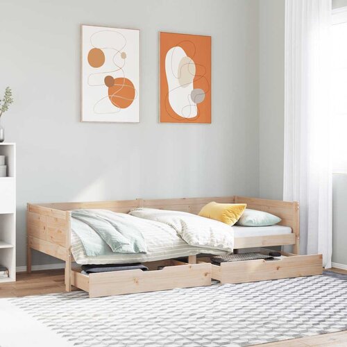 vidaXL Dnevna postelja s predali 80x200cm trdna borovina Cene
