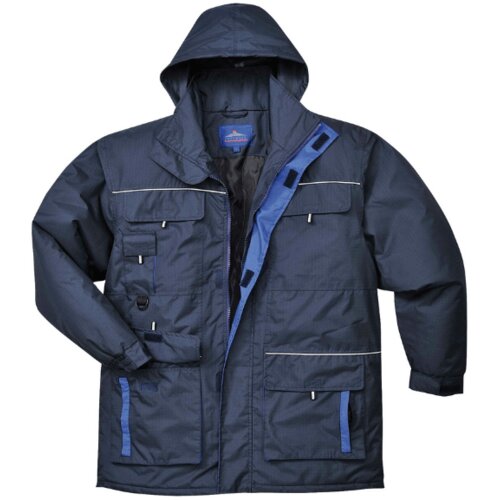 MONSUN Kišna jakna postavljena Contrast/ teget Cene