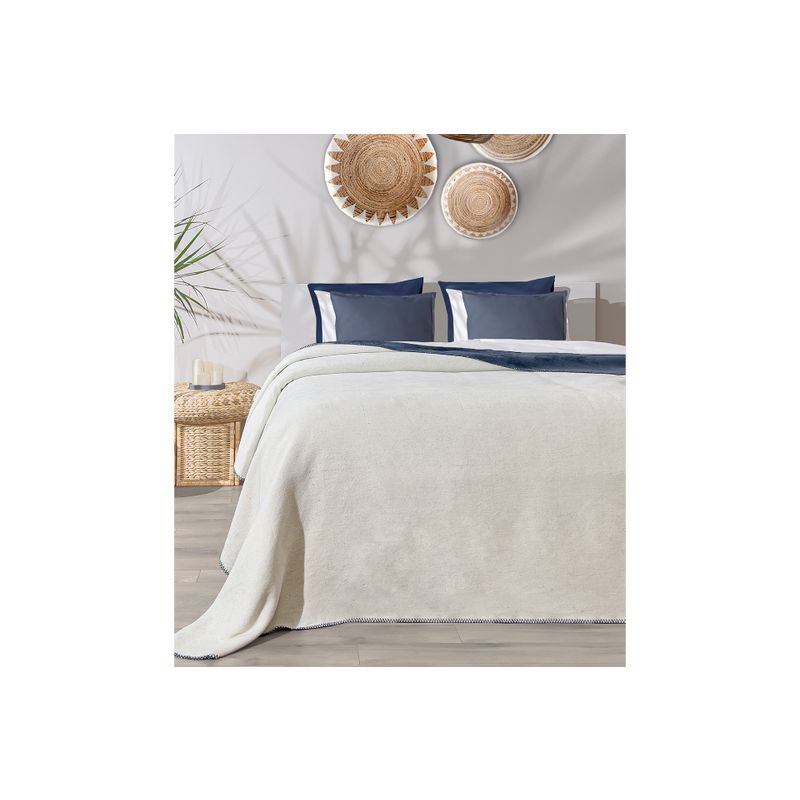  Twin - Blue, Cream BlueCream Single Blanket Slike
