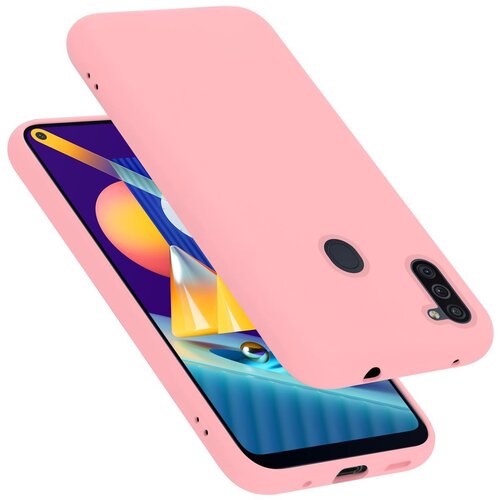 Cadorabo Ohi&amp;scaron;je združljiv s Samsungom v tekoči roza barvi - za&amp;scaron;čitni pokrov iz fleksibilnega silikona TPU, (20587791) Slike