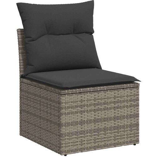 VidaXL 7-dijelni set vrtnih sofa sivi od poliratana Slike