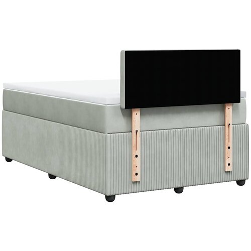 Box spring krevet s madracem svjetlosivi 120x200 cm bar&amp;scaron;unasti Slike