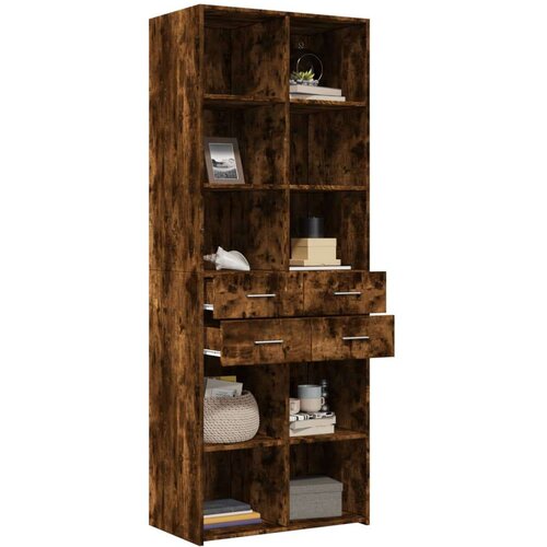 VidaXL Visoka komoda boja hrasta 70x42,5x185 cm od konstruiranog drva Slike