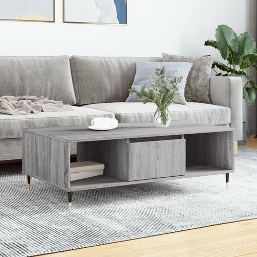  Stolić za kavu siva boja hrasta 104x60x35 cm konstruirano drvo Cijene