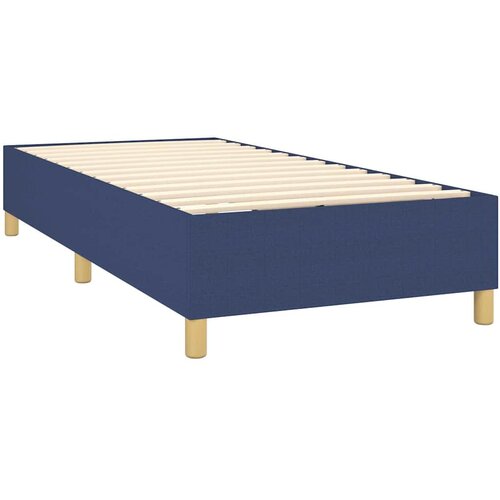  box spring s madracem LED plavi 80 x 200 cm od tkanine Slike
