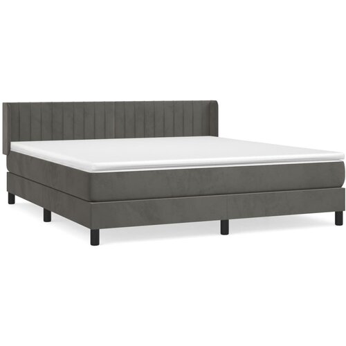 Maison Chic Box spring postelja - Vzmetna postelja z vzmetnico temno siva 160x200 cm žamet SL22138, (21890335) Cene