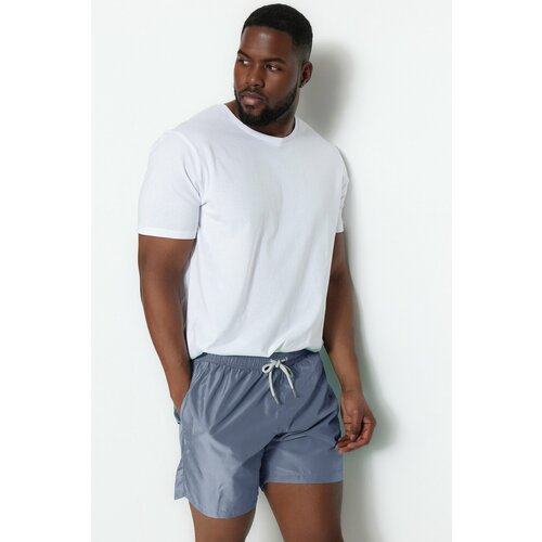 Trendyol Men's Plus Size Light Blue Standard Fit Marine Shorts Cene