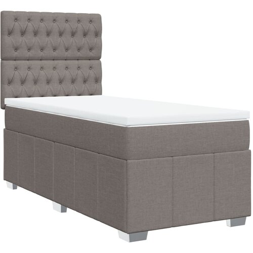 vidaXL Box spring postelja z vzmetnico taupe 80x200 cm blago, (21321550) Cene