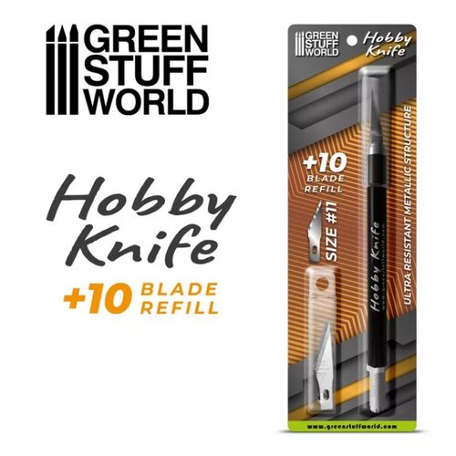 Green Stuff World black hobby knife with spare blades Slike