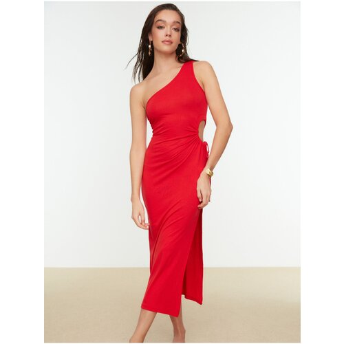Trendyol Red dress with a neckline - Women Slike