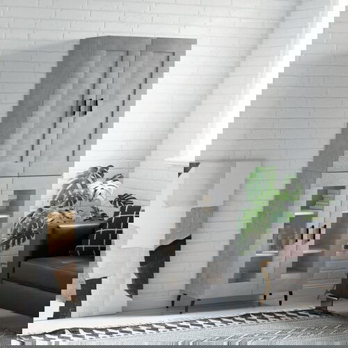 vidaXL Visoka komoda siva betona 69 5x34x180 cm od konstruiranog drva Cijene