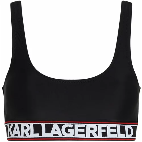 Karl Lagerfeld Bikini gornji dio crvena / crna / bijela