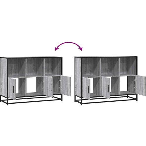VidaXL Komoda Siva Sonoma 100x35x76 cm Konstruirano drvo Slike