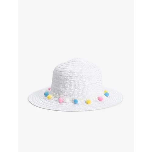 Koton Straw Hat with Pompom Detail