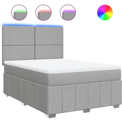 Maison Chic Box spring postelja - Vzmetna postelja z vzmetnico svetlo siva 160x200 cm žamet SL17521, (21894792) Cene