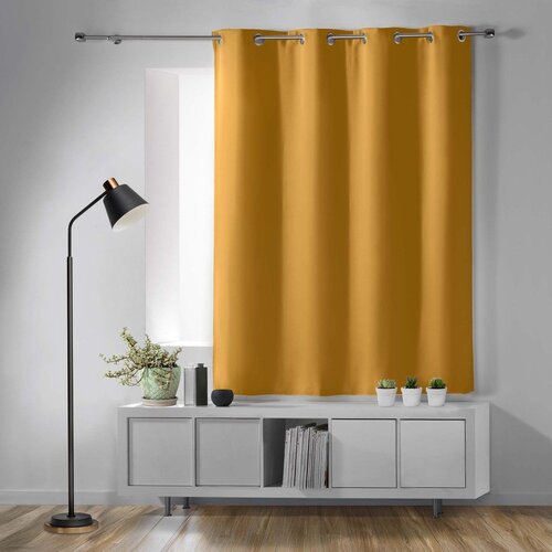 Douceur d int&amp;eacute;rieur Oker rumena zatemnitvena zavesa 135x180 cm Occult &amp;ndash; Slike
