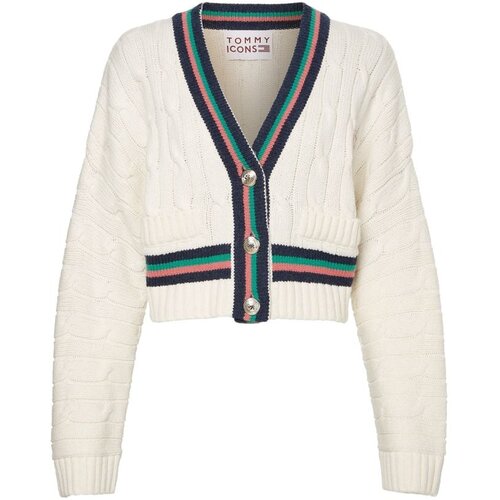 Tommy Hilfiger Cardigan - ICON CABLE V-NK CARDIGAN white Slike