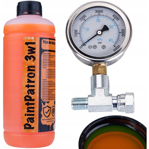 Rosfix linearni manometer za lakirno enoto s t-delom 1/4" + paintpatron 3V1 tekočina za vzdrževanje in čiščenje lakirne enote 1L, (21736730) Cene
