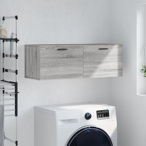 vidaXL Stenska omarica siva sonoma 100x36,5x35 cm inženirski les Cene