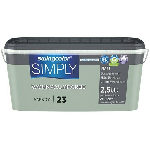 SWINGCOLOR Notranja disperzijska barva Simply št.23 (2,5 l, zelena, mat) Cene