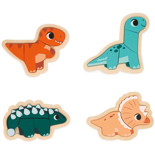 Janod otroški puzzli progressive dino 14 kosov Cene