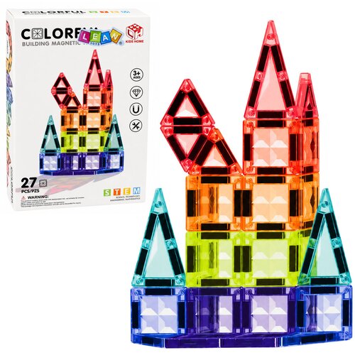 Magnetic Construction Blocks 3D Panels Creative STEM Colorful 27 pcs. Cijene