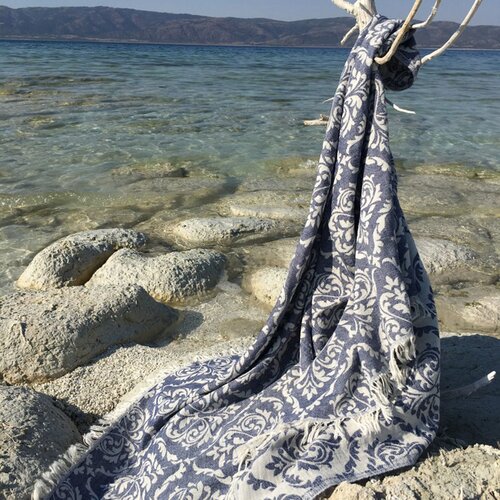 Lessentiel Maison peškir za plažu 90x170cm Tamnoplavi Slike
