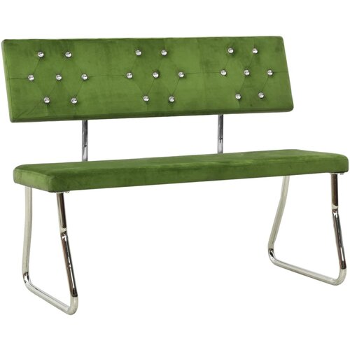 vidaXL Klupa 110 cm svjetlozelena baršunasta Cijene