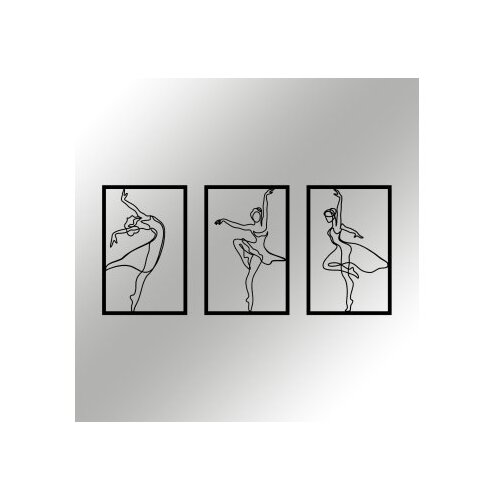 Opviq Zidna dekoracija Zumra, 123x55 cm, 1,2 mm, crna Slike