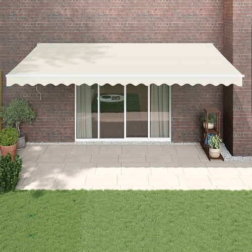 vidaXL Tenda na uvlačenje krem 5 x 3 m od tkanine i aluminija Cijene