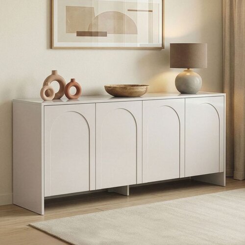 Hanah home Kremno bela komoda 180x80x45 cm Arlen &ndash; Cene