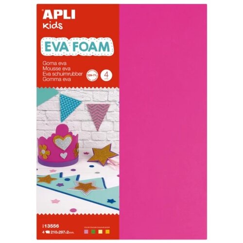 Apli Eva pena fluor. rumena, zelena, oranžna, roza A4, 4 kos, (20392935) Cene