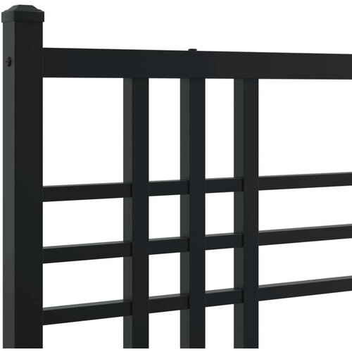 VidaXL Metalni okvir kreveta uzglavlje i podnožje crni 183x213 cm Slike