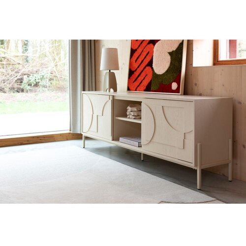 Zuiver Bež TV omarica v hrastovem dekorju 160x60x40 cm Faces &amp;ndash; Slike