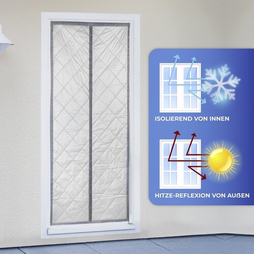 Maximex Siva/u srebrnoj boji termo izolacijska zavjesa za vrata 80x200 cm &amp;ndash; Slike