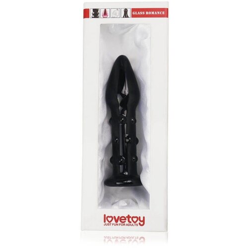 Lovetoy 2024 Stekleni Analni Čep Lovetoy Glass Romance Black 5,5&amp;#039;&amp;#039; Slike