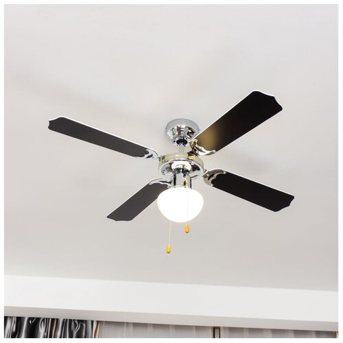  ZEVENTI - Plafonski ventilator NAVAGIO 1xE27/60W/230V crna/bela Cene