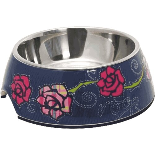 Rogz 2 u 1 Bubble Bowlz posuda, Denim Rose Cene