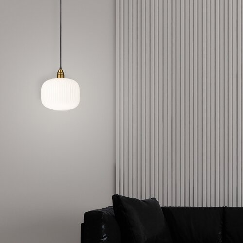  Visilica na sajli HECTOR 1xE27/15W/230V bela/mesing prečnik 25 cm Slike
