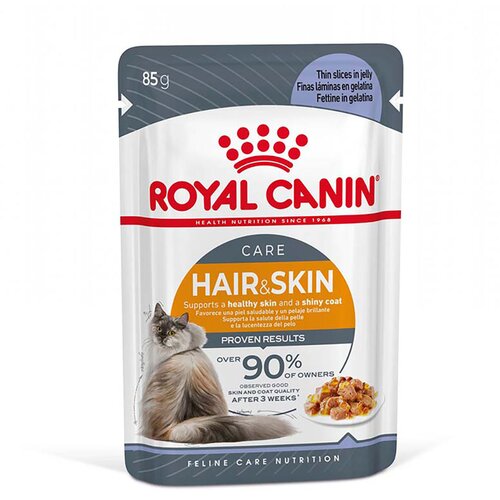 Royal Canin Hair &amp;amp; Skin Care - Dodatna mokra hrana: 12 x 85 g Intense Beauty u želeu Slike