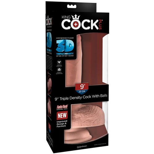 KING COCK PLUS dildo triple density with balls 9 Slike