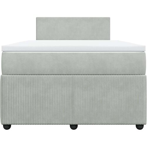 Box spring krevet s madracem svjetlosivi 120x200 cm bar&amp;scaron;unasti Slike