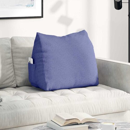 vidaXL Poglavni vzglavnik Jeans modra 60 x 20 x 50 cm blago Cene