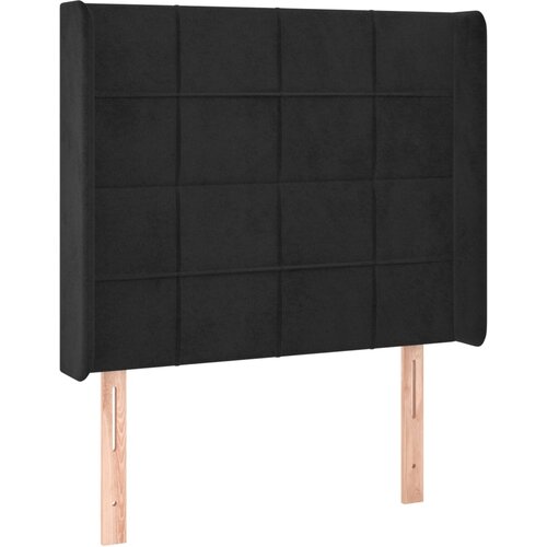 Maison Chic vzglavna omarica - nočna omarica - posteljna omarica z ušesi črno 103x16x118/128 cm žamet, (21710605) Cene