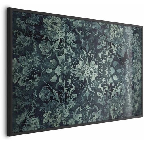  Plakat - Carpet Ornaments in Emerald Shades 42x29.7 Crni okvir Cene