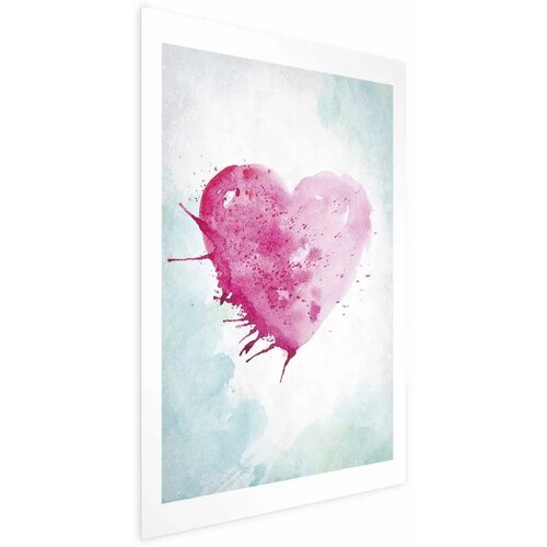  Plakat - Watercolor Heart 60x90 Bez okvira Cene