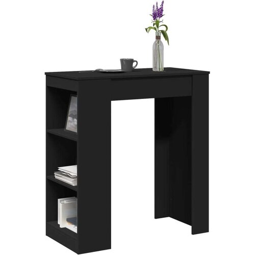 vidaXL Barski stol s držačima crni 95x47x103,5 cm konstruirano drvo Cijene