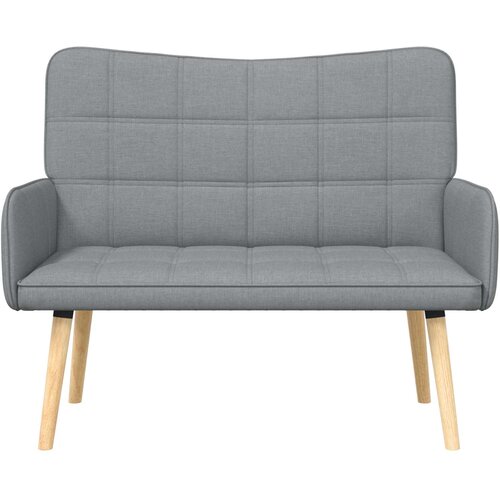  Kauč za dvoje Svijetlo siva 115 x 61 x 87 cm tkanina Slike