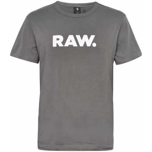 G-star Raw Majica 'Holorn' temno siva / bela